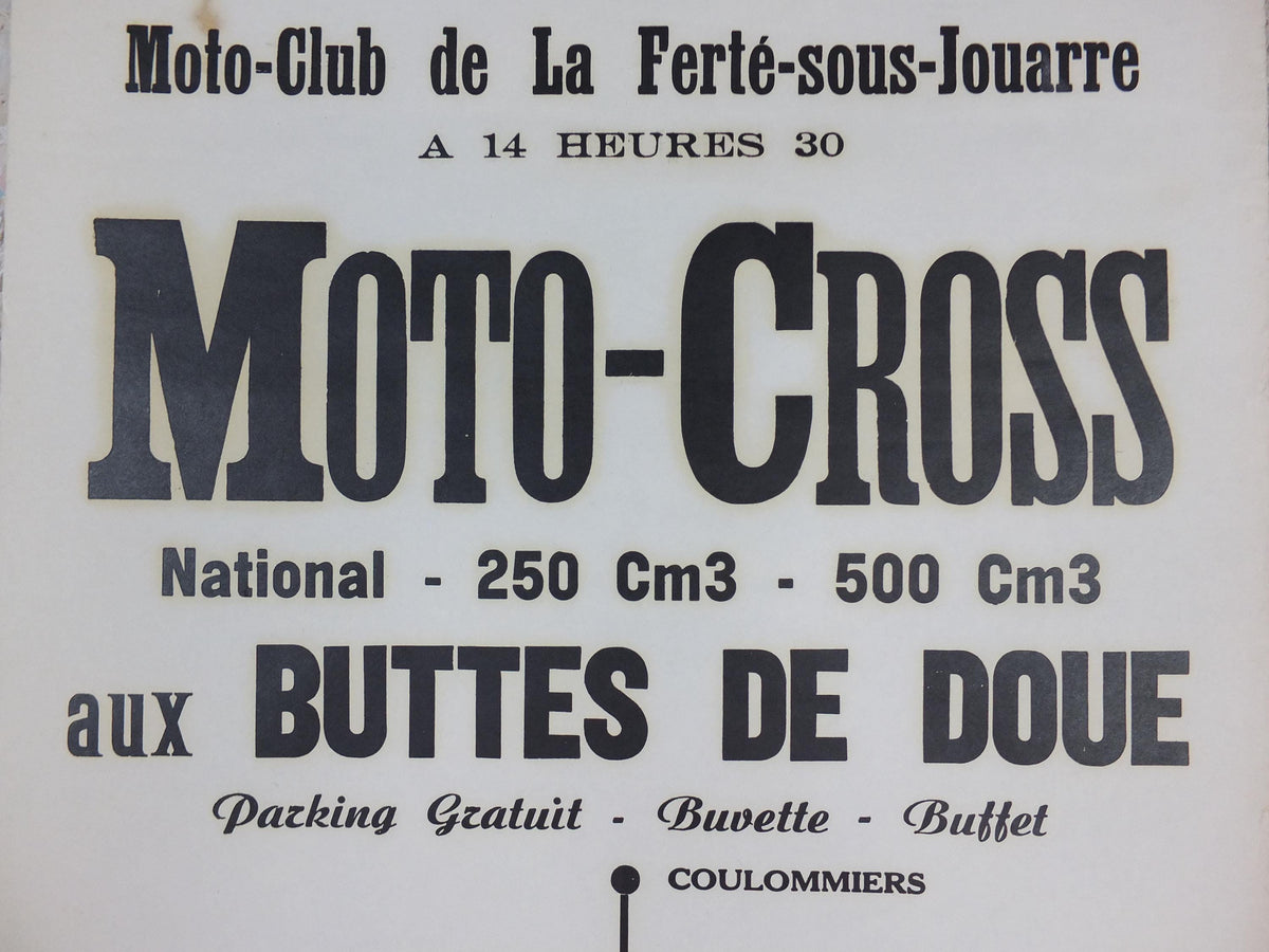 1950s Pastis 51 Motocross Poster, Pastis 51 Anisette, Aniseed drinking alcohol, motorbikes motor cross Buttes de Doue, Paris, wall art decor