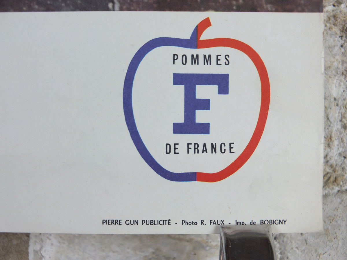 1960s Cheeses of France Poster, Comte, Munster, Bleu de Bresse cheeses & apples Fromages de France, Saint-Emelion kitchenalia wall art decor