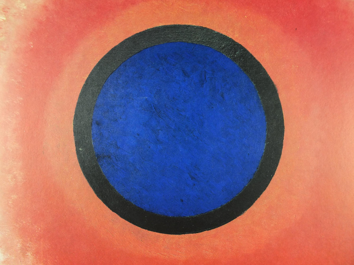 1988 Wassily Kandinsky Poster, Air France, Blue Circle II 1925 Cercle Bleu 2, abstract art expressionism, gallery exhibition wall art decor