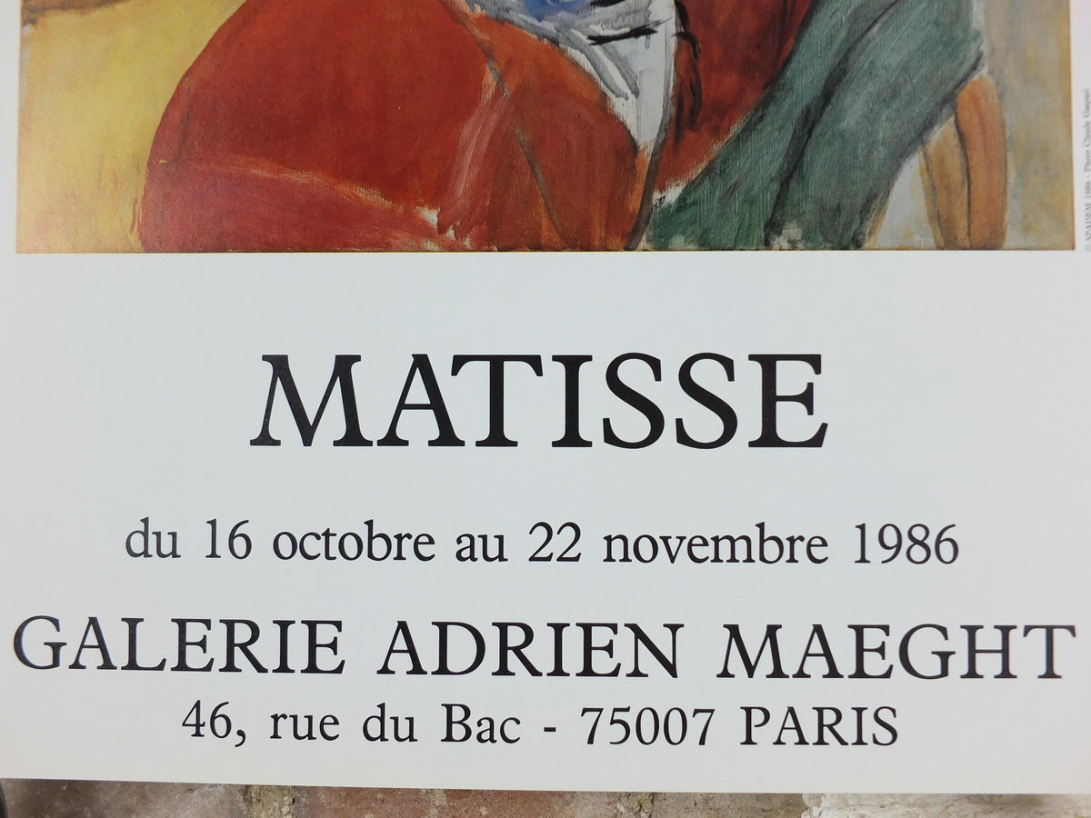 1986 Henri Matisse Poster, Woman wrapped in shawl, Fauvism, Modernism, Post-Impressionism expressionism, exhibition wall art decor