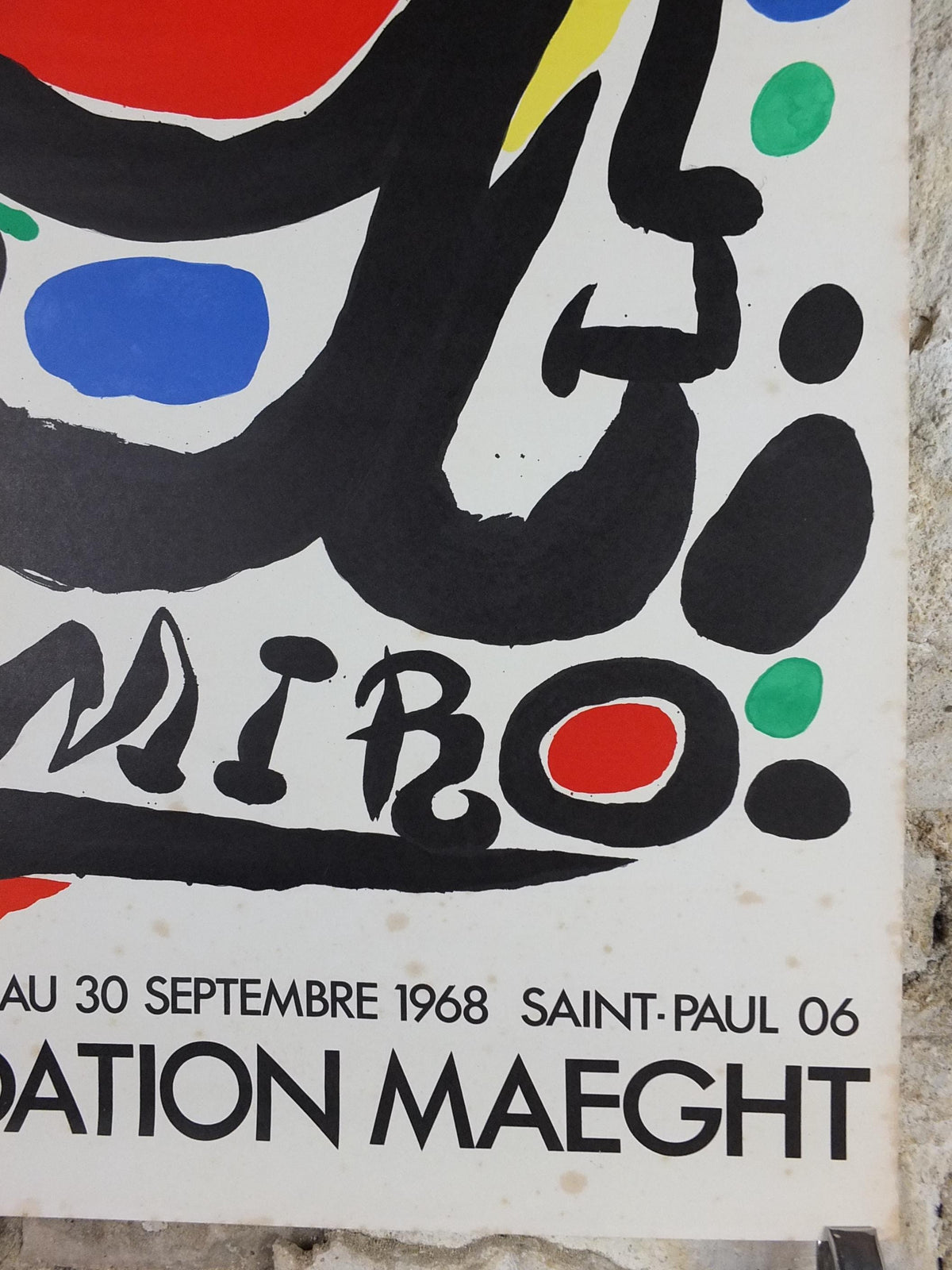 1978 Joan Miro Poster, from Galerie Maeght, Paris, Surrealism, Fauvism, expressionism, gallery exhibition wall art decor