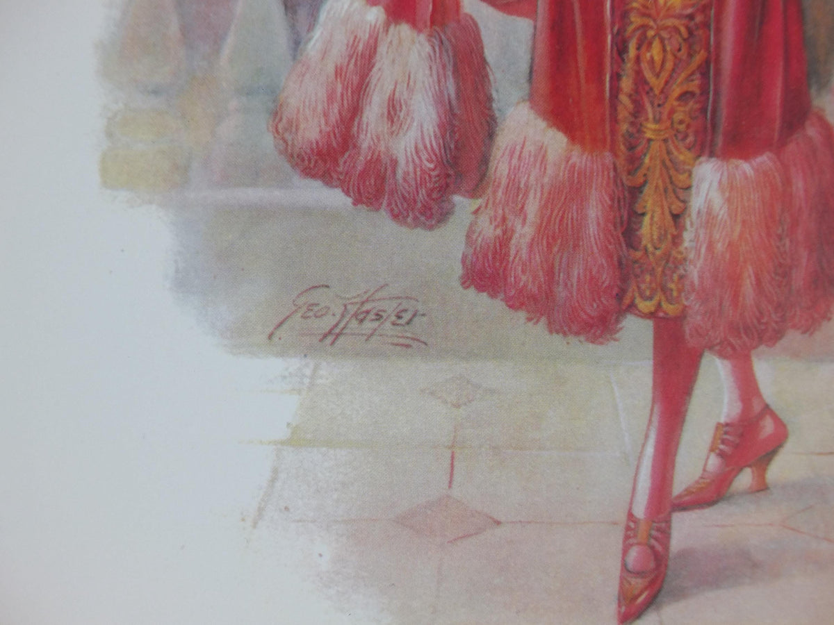 1960s The Lady Poster, Woman in Pink Flapper Christmas style from the 1920s, Womans magazine, fashion Advertising, art deco, wall art decor