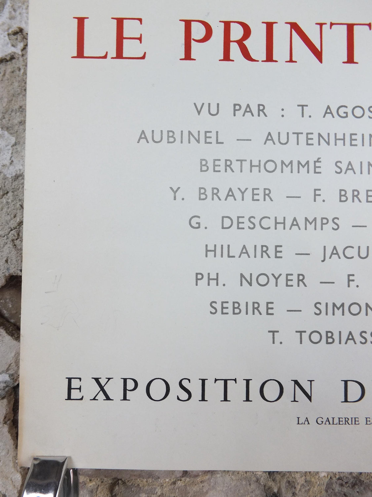 1965 A. J. Busquets Poster, Le Printemps en Fleurs, Spring in Bloom, Galerie 65 Cannes, Mourlot, gallery exhibition, wall art decor