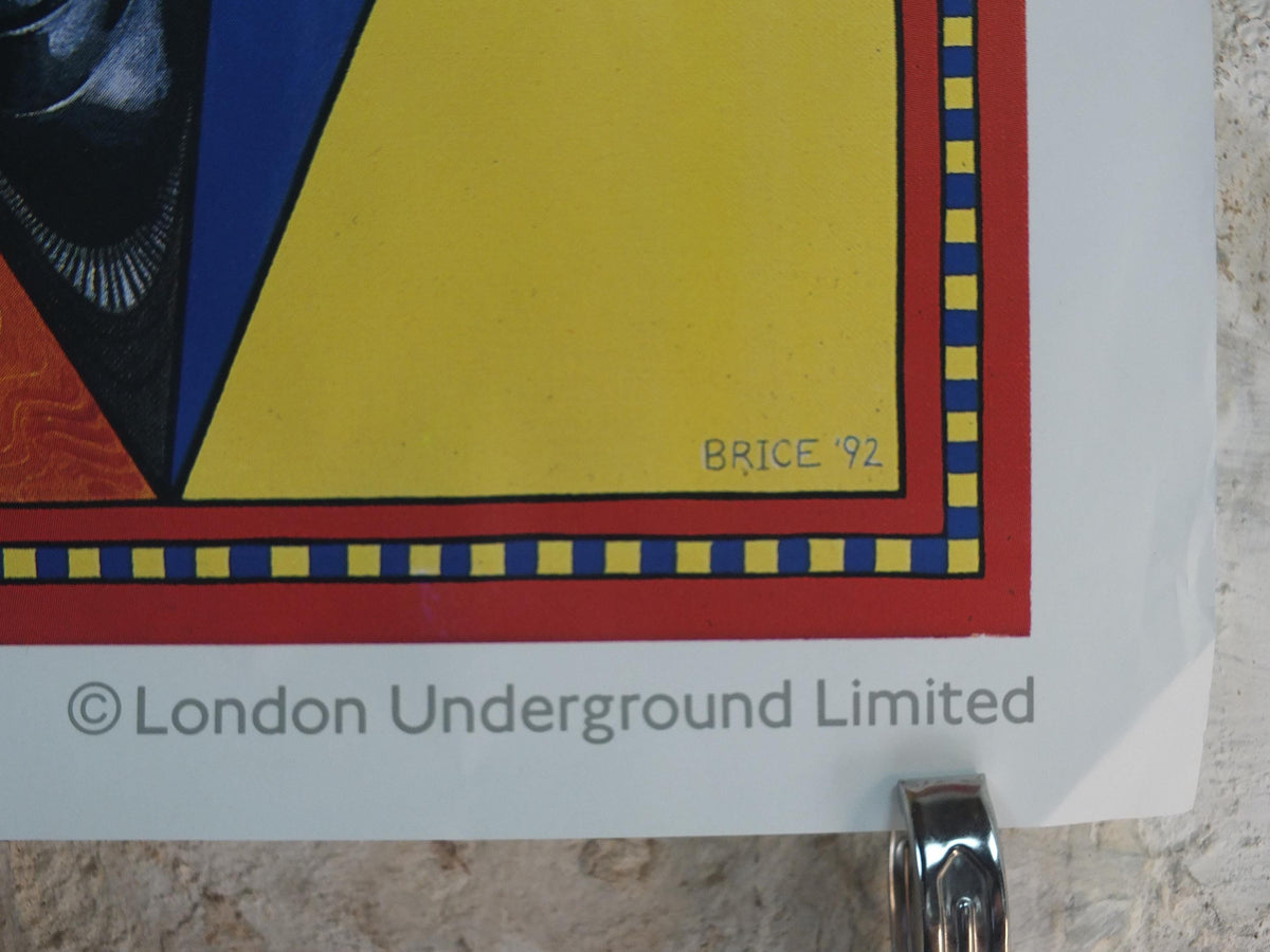 1992 Tube London Underground Poster, Covent Garden, A Garden for All Seasons, by Caroline Anne Brice, travel history, wall art decor