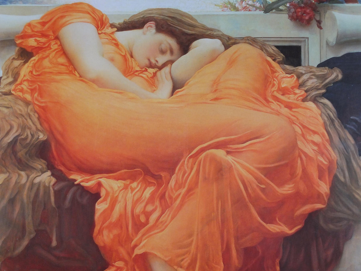 1998 Lord Frederic Leighton Poster, Flaming June, 19th century English painters, academisim art, artist gallery exhibition, wall art decor