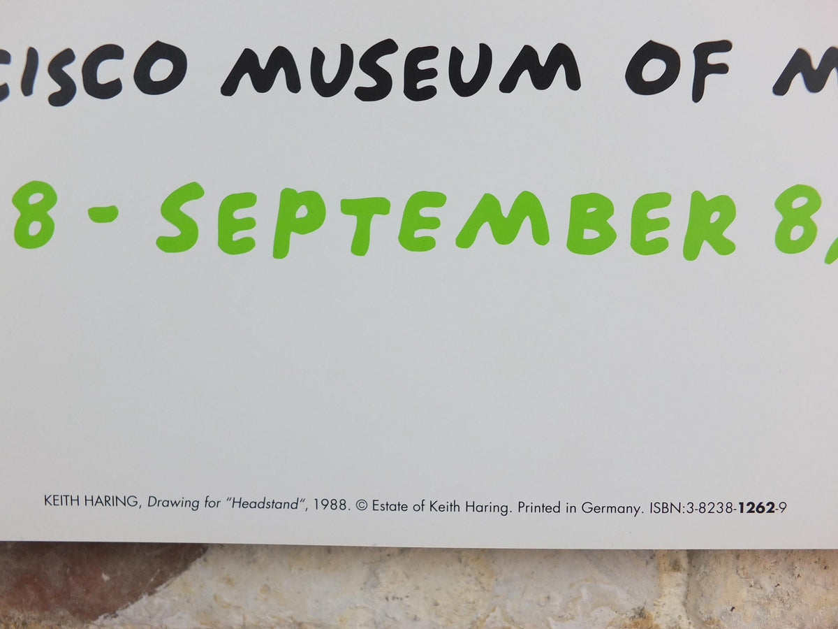1998 Keith Haring Poster, Headstand 1988, San Francisco Museum of Modern Art, Pop Art, Street, wall art decor