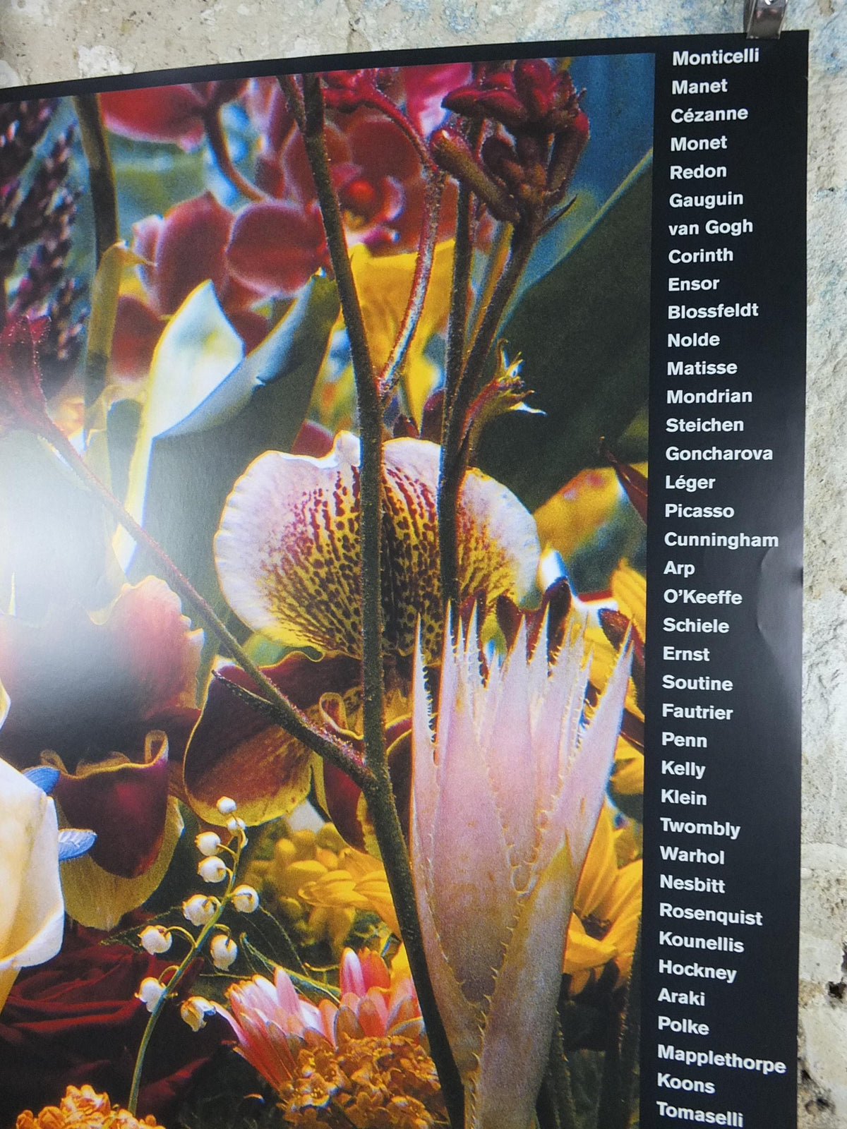 2004 Marc Quinn Poster, Flowers as an Image, Detail of Italian Landscape 2000, Garden, Louisiana Museum of Modern Art retro wall art decor