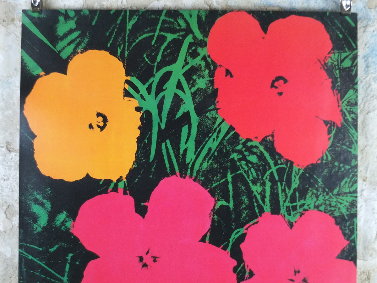 1993 Andy Warhol Poster, Flowers 1964, Pop Art, Expressionism, Modernism, gallery wall art decor