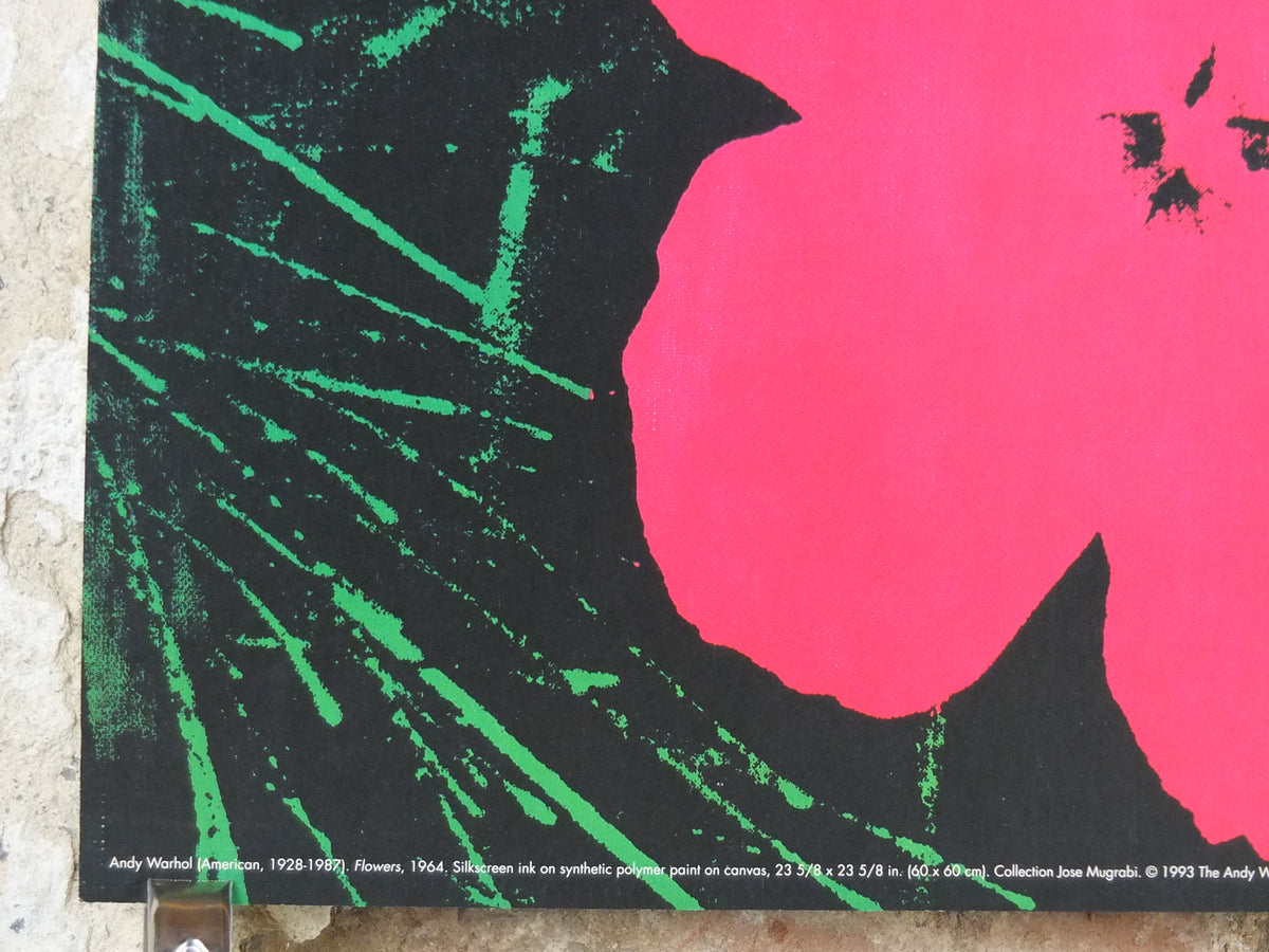 1993 Andy Warhol Poster, Flowers 1964, Pop Art, Expressionism, Modernism, gallery wall art decor