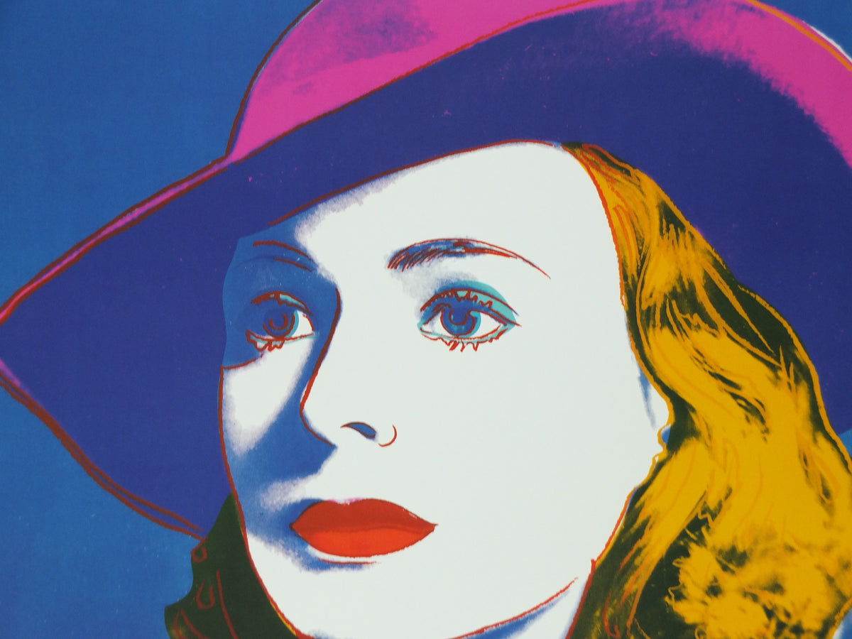 1993 Andy Warhol Poster, Ingrid Bergman with Hat 1983, Pop Art, Expressionism, Modernism, gallery wall art decor