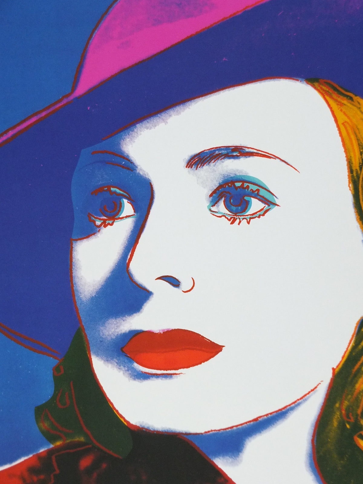 1993 Andy Warhol Poster, Ingrid Bergman with Hat 1983, Pop Art, Expressionism, Modernism, gallery wall art decor