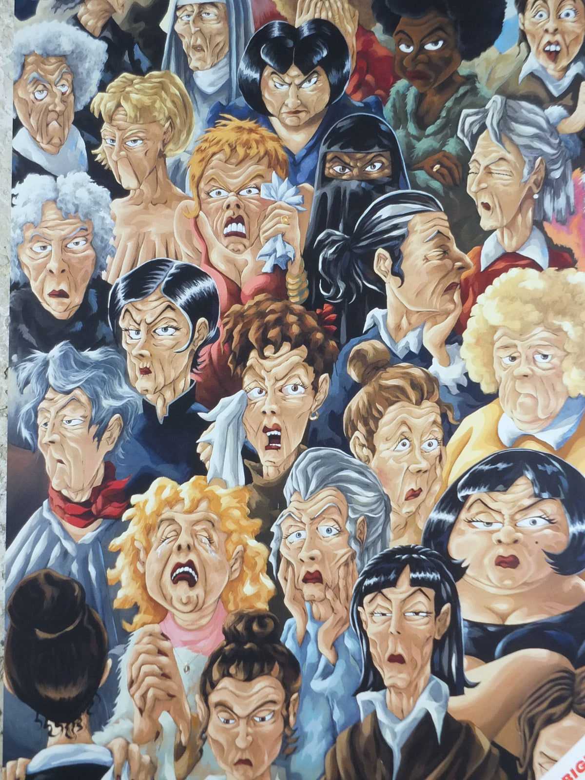 2018 Signed Disappointed Mothers Poster, Skuffede mødre by Danish artist Martin Bigum. wall art decor