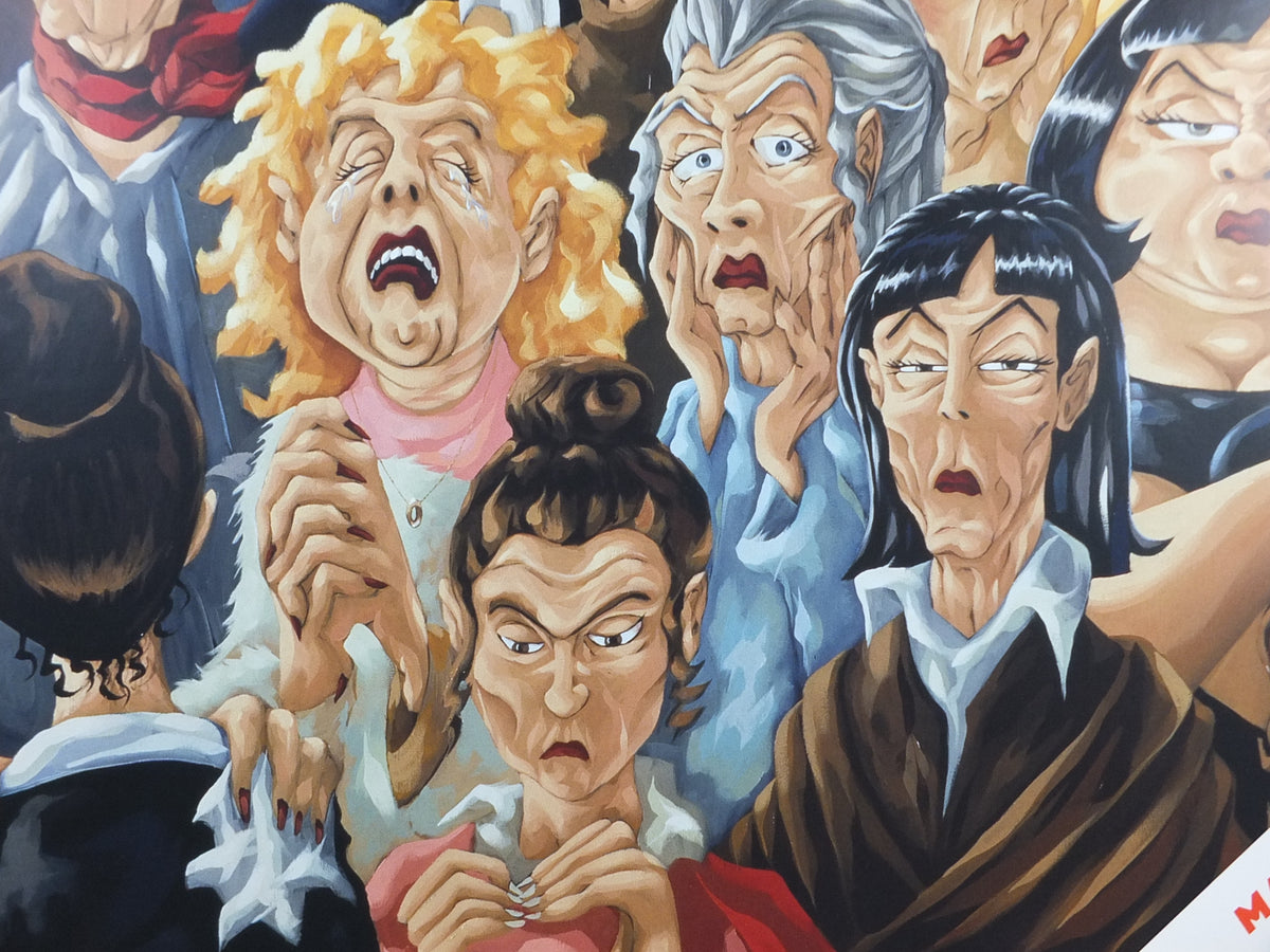 2018 Signed Disappointed Mothers Poster, Skuffede mødre by Danish artist Martin Bigum. wall art decor
