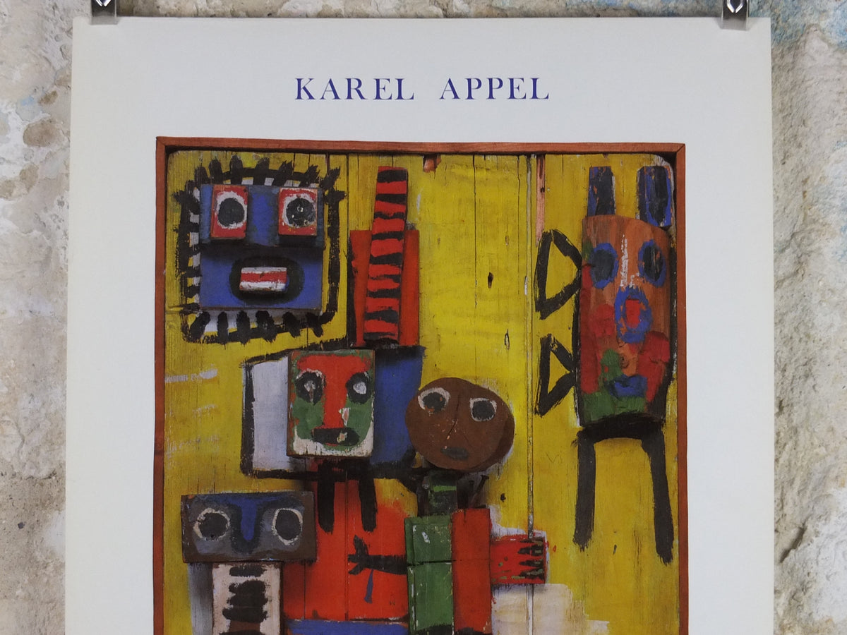 1987 Karel Appel Poster, Questioning Children, Vragende Kinderen 1949, Cobra Group, wall art decor