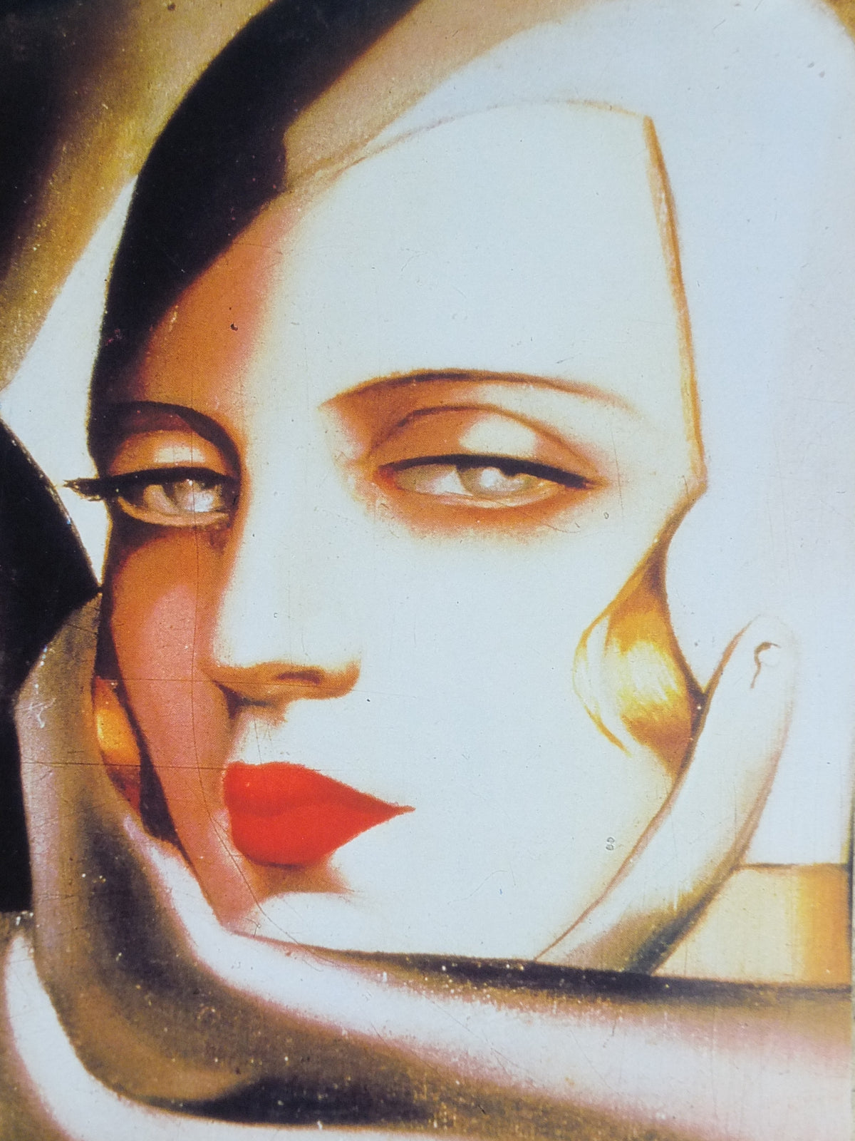 1987 Tamara de Lempicka Poster, Autoportrait "Tamara in a Green Bugatti" 1928, Art Deco Nouveau cubism neoclassical style, wall art decor
