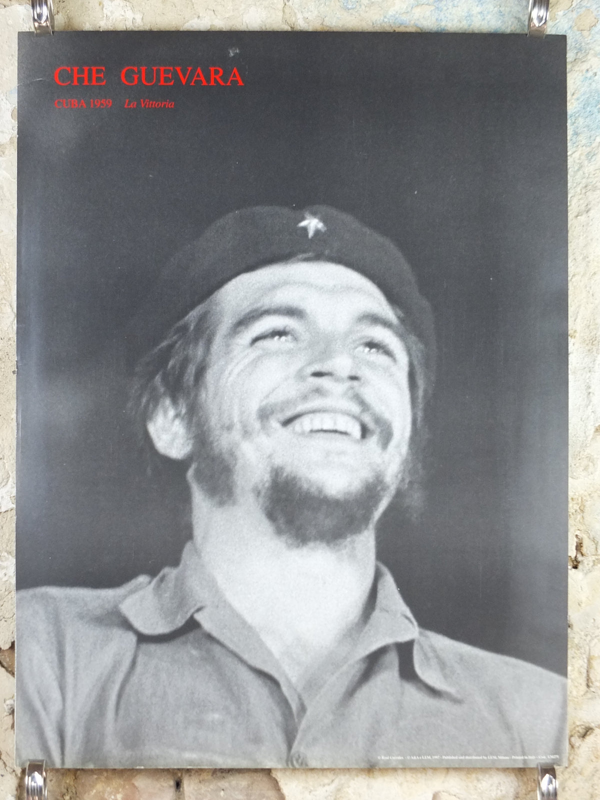 1997 Che Guevara Poster, Cuba 1959 – La Vittoria, photography by Raúl Corrales, wall art decor