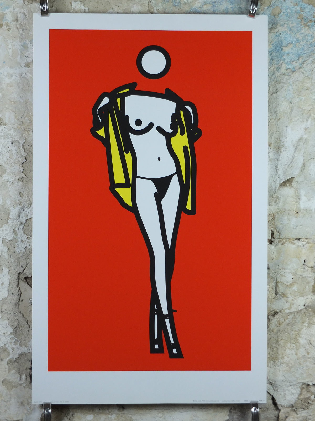 2003 Julian Opie Poster, Woman taking off man's shirt 5, Pop Art, Serigraph, Modernism, gallery wall art decor