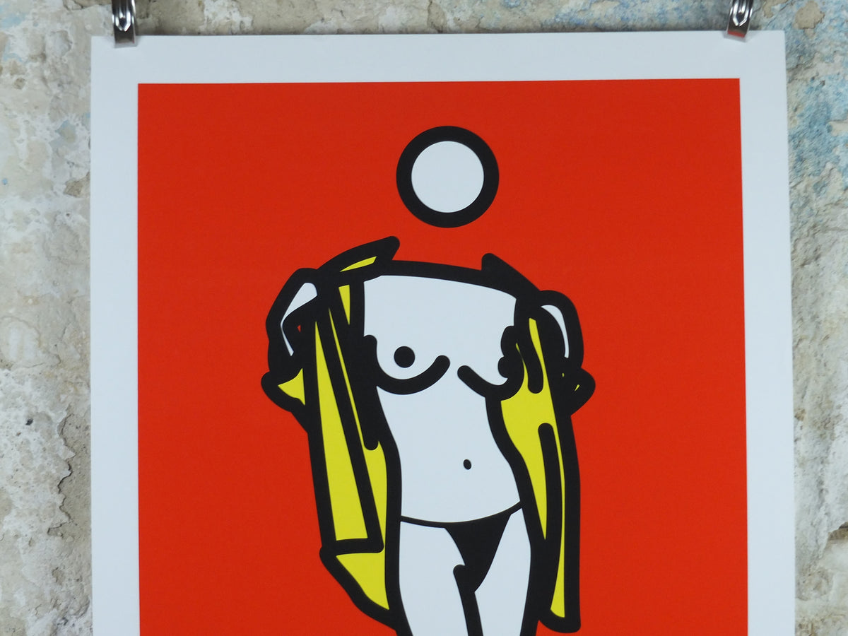 2003 Julian Opie Poster, Woman taking off man's shirt 5, Pop Art, Serigraph, Modernism, gallery wall art decor