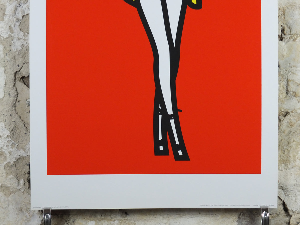2003 Julian Opie Poster, Woman taking off man's shirt 5, Pop Art, Serigraph, Modernism, gallery wall art decor