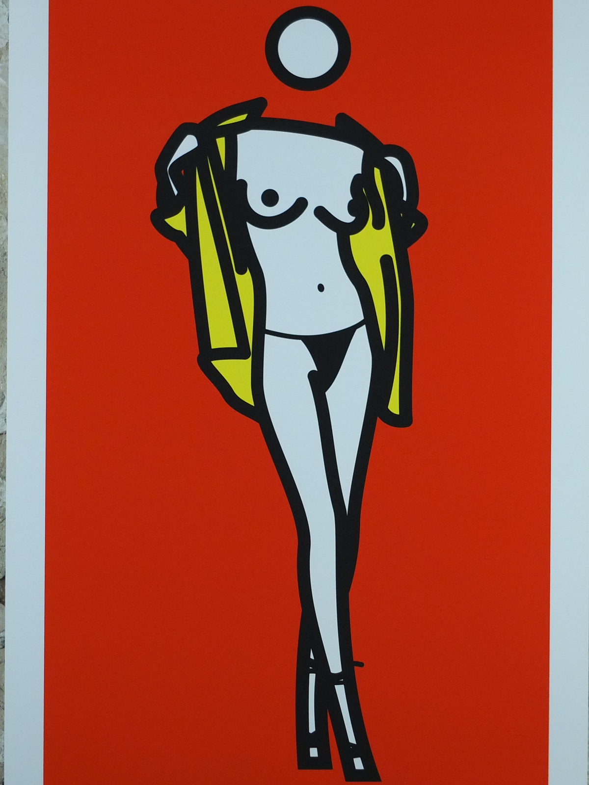 2003 Julian Opie Poster, Woman taking off man's shirt 5, Pop Art, Serigraph, Modernism, gallery wall art decor