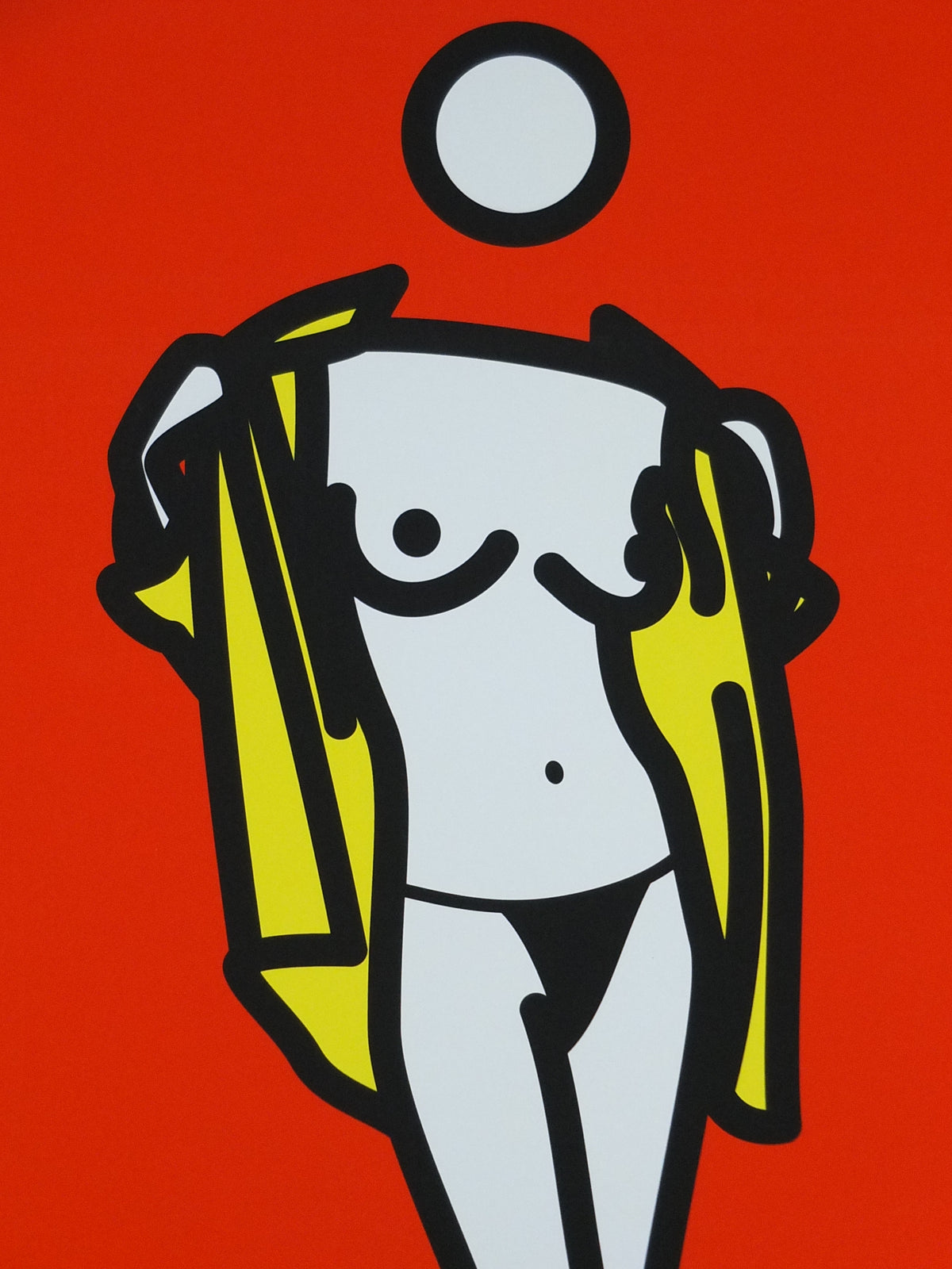 2003 Julian Opie Poster, Woman taking off man's shirt 5, Pop Art, Serigraph, Modernism, gallery wall art decor