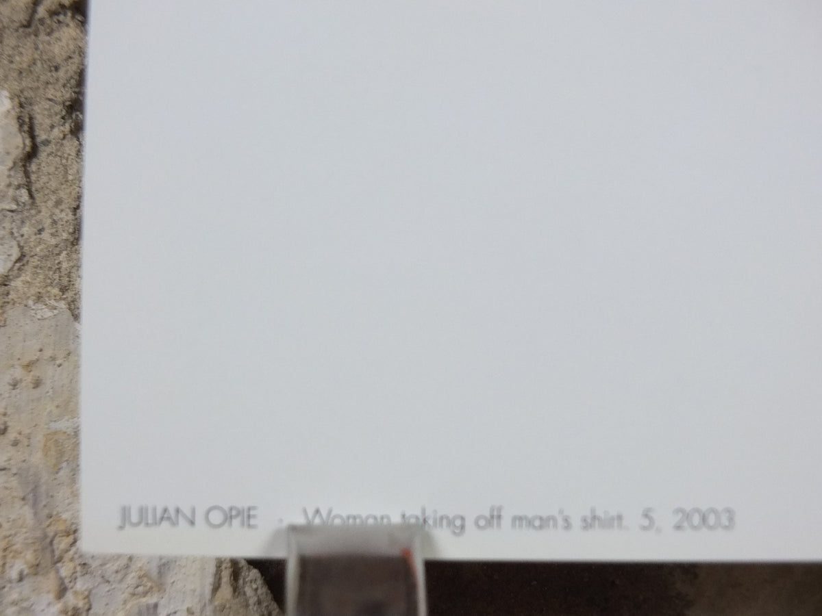 2003 Julian Opie Poster, Woman taking off man's shirt 5, Pop Art, Serigraph, Modernism, gallery wall art decor