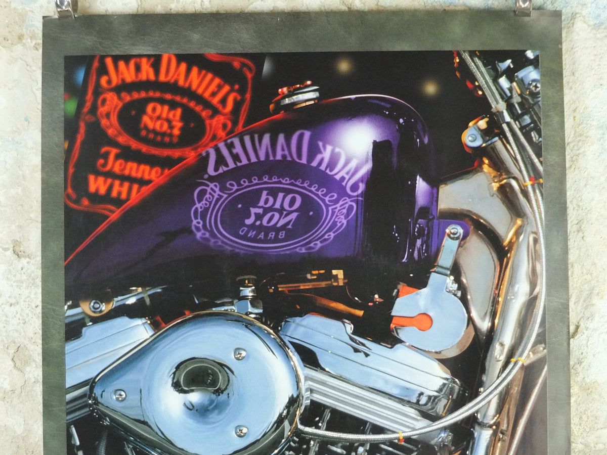 1998 Jack Daniel's Custom Chopper / V-Twin Motorcycle Poster, Tennessee whiskey, alcoholic drink spirit, advertising print wall art decor (Copy)
