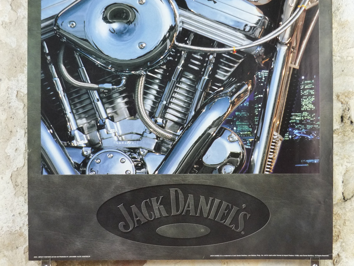 1998 Jack Daniel's Custom Chopper / V-Twin Motorcycle Poster, Tennessee whiskey, alcoholic drink spirit, advertising print wall art decor (Copy)