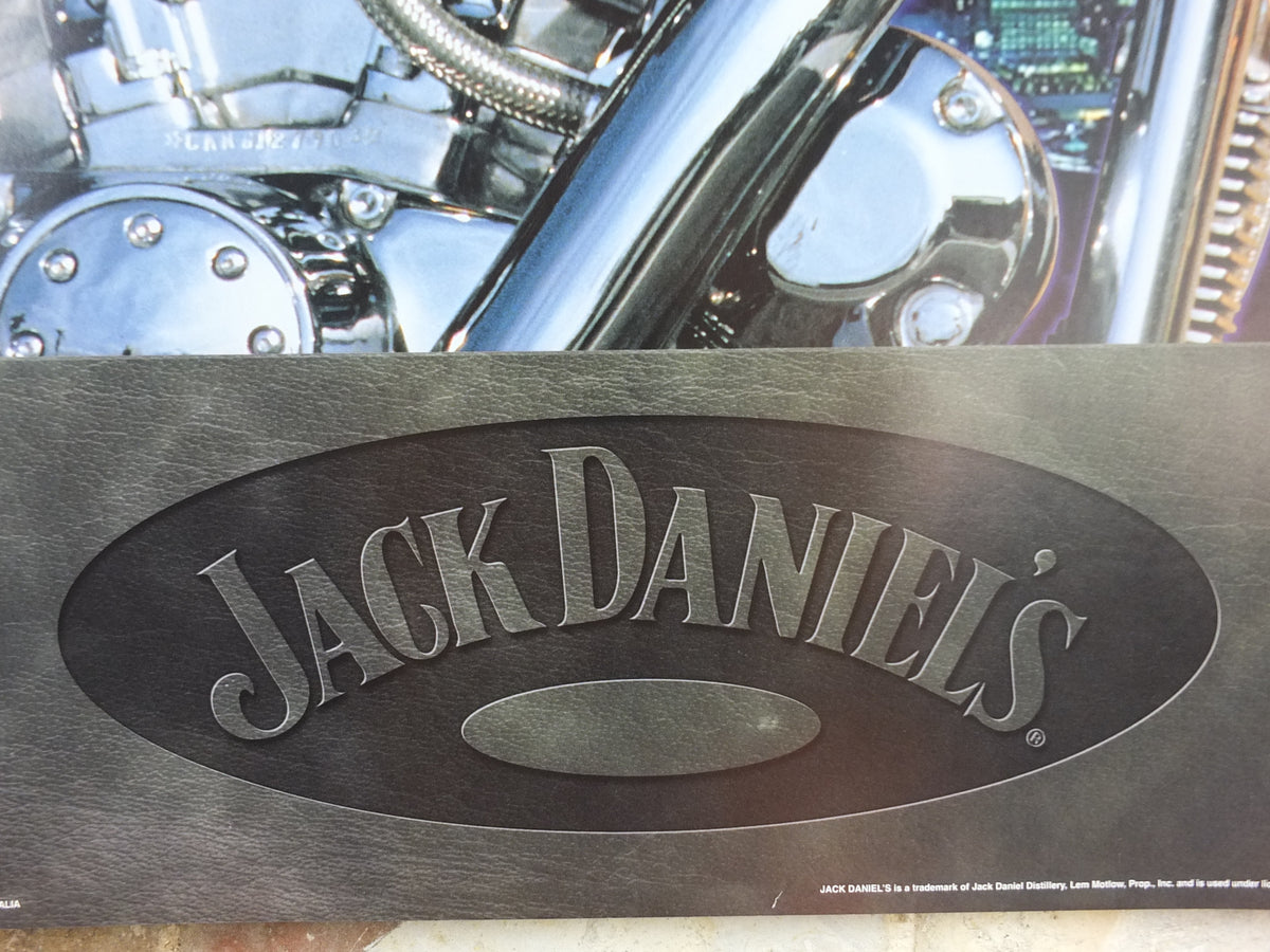 1998 Jack Daniel's Custom Chopper / V-Twin Motorcycle Poster, Tennessee whiskey, alcoholic drink spirit, advertising print wall art decor (Copy)