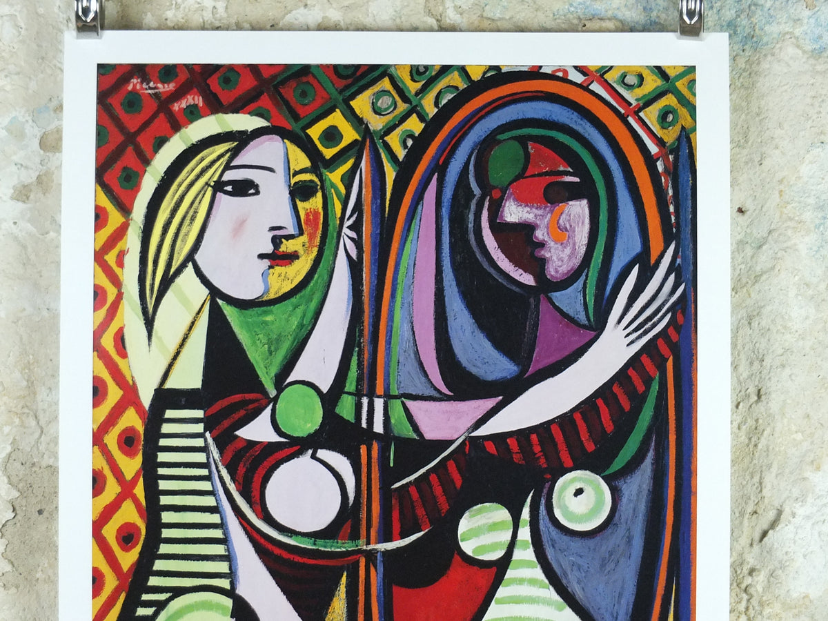 2003 Pablo Picasso Poster, Girl Before a Mirror, Jeune fille devant un miroir 1932, MoMA, New York, wall art decor