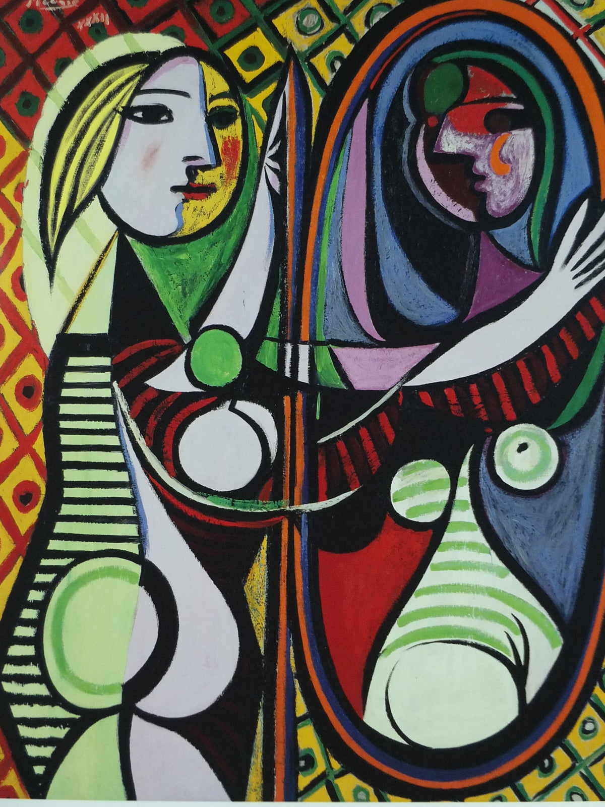 2003 Pablo Picasso Poster, Girl Before a Mirror, Jeune fille devant un miroir 1932, MoMA, New York, wall art decor