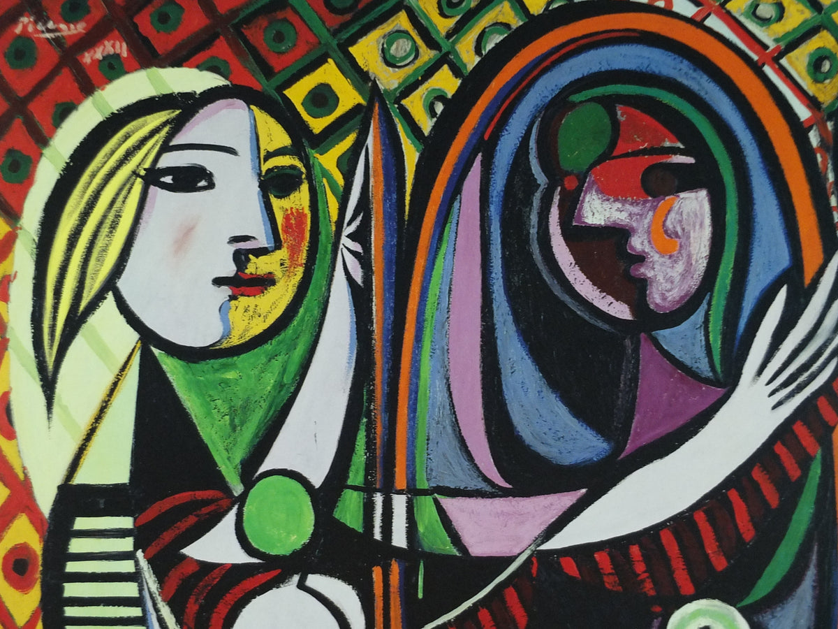 2003 Pablo Picasso Poster, Girl Before a Mirror, Jeune fille devant un miroir 1932, MoMA, New York, wall art decor