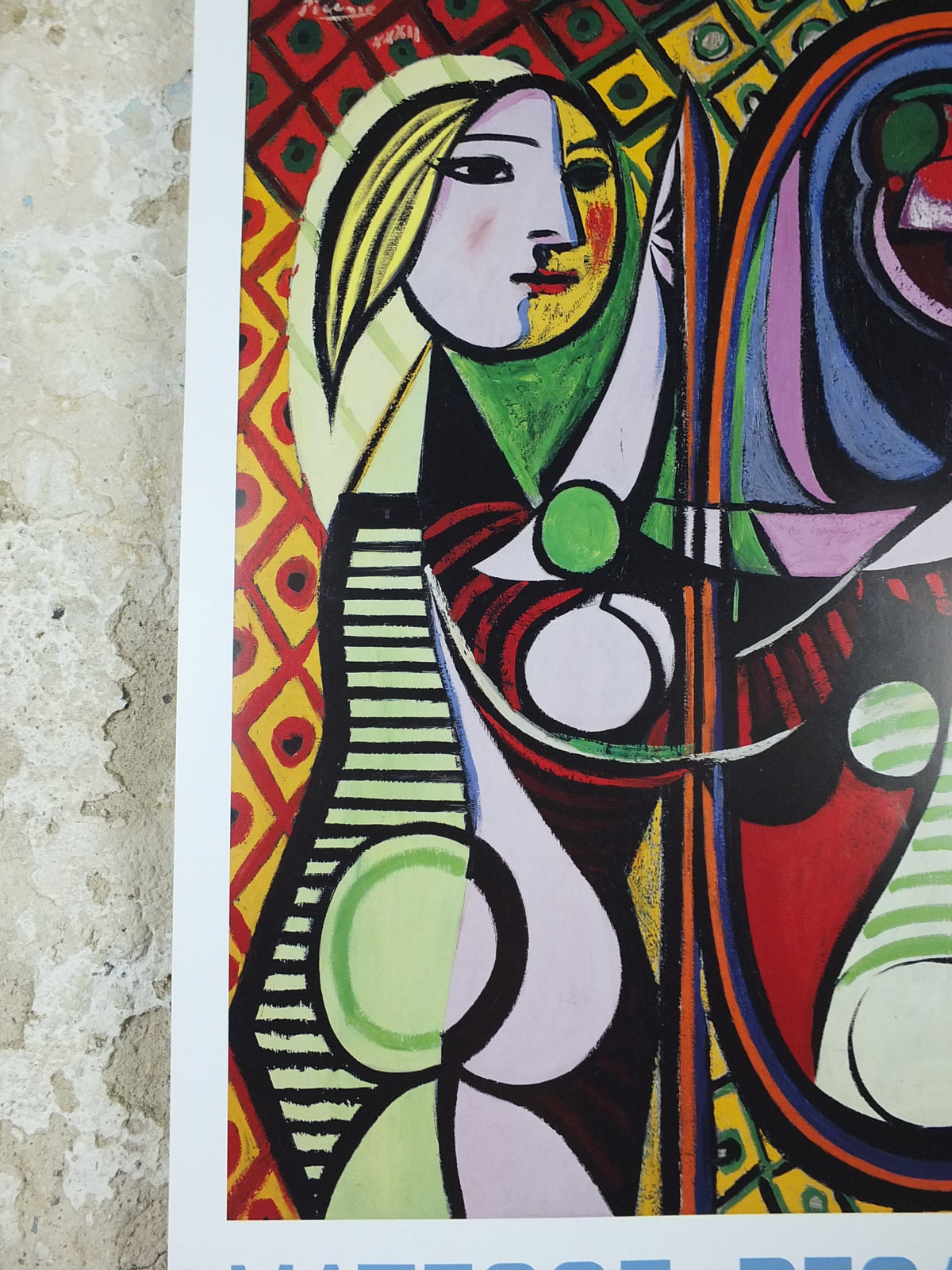 2003 Pablo Picasso Poster, Girl Before a Mirror, Jeune fille devant un miroir 1932, MoMA, New York, wall art decor