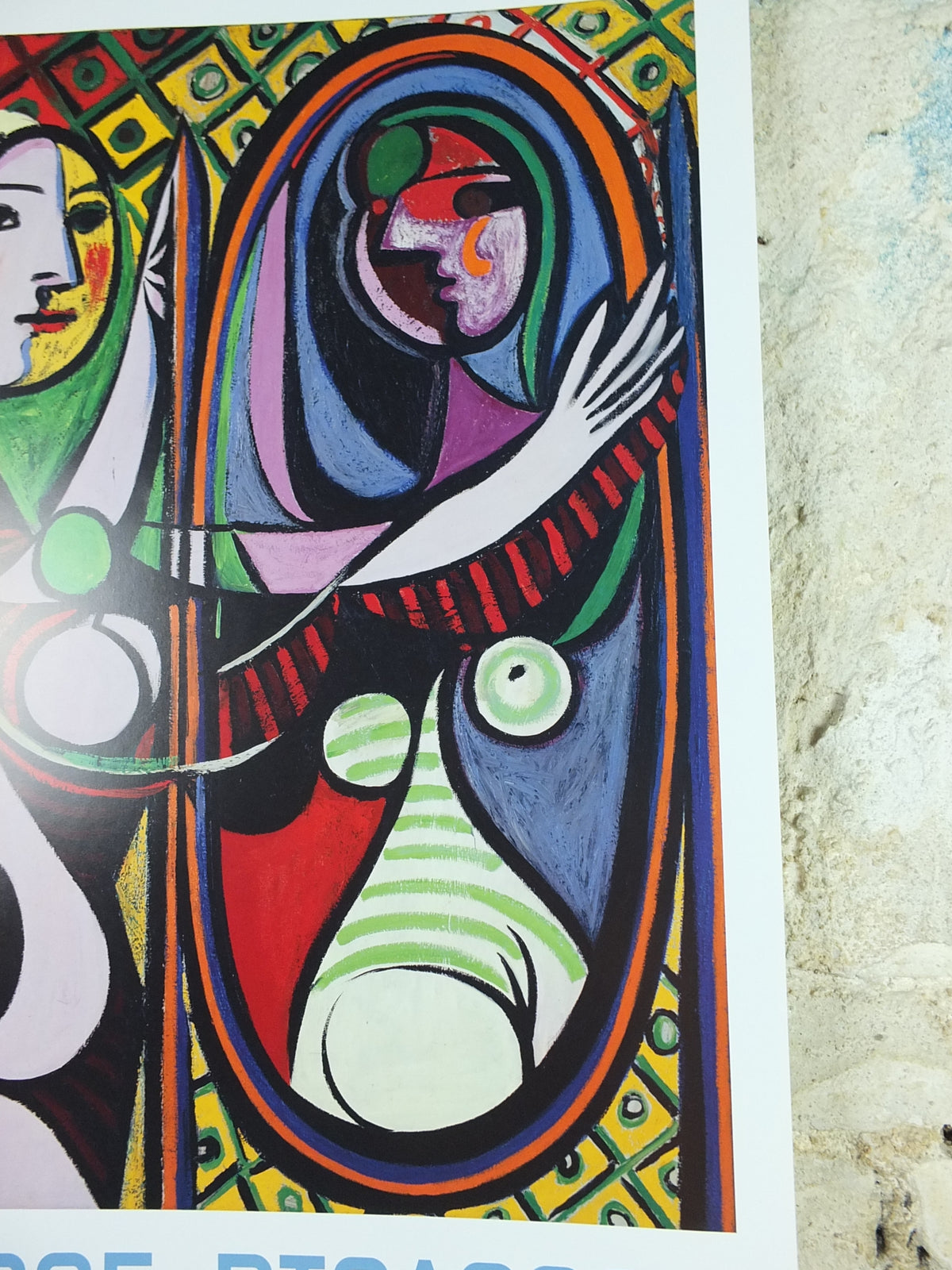 2003 Pablo Picasso Poster, Girl Before a Mirror, Jeune fille devant un miroir 1932, MoMA, New York, wall art decor