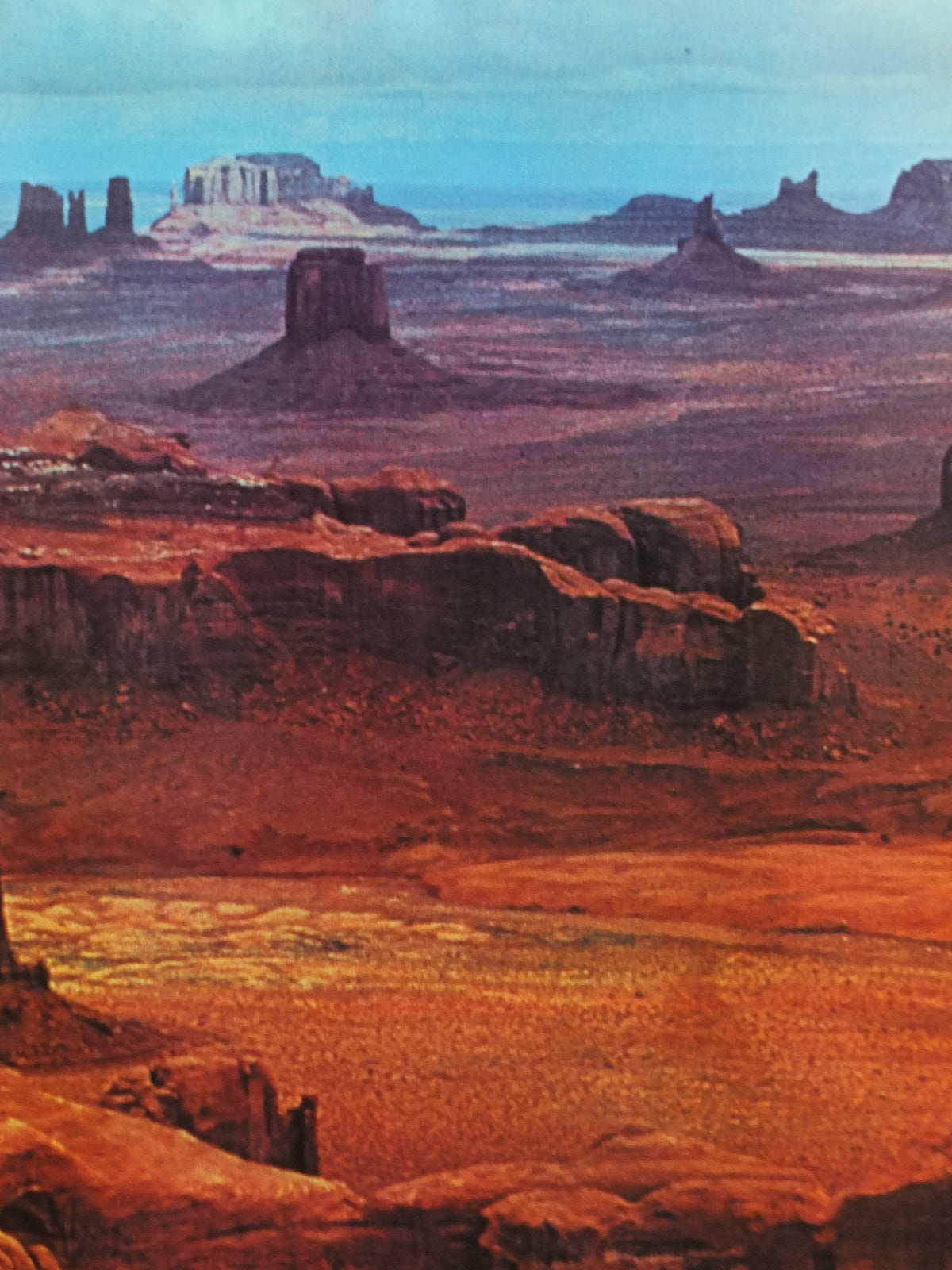 1975 Pan Am Poster, Monument Valley USA, Arizona and Utah, Red Rock Desert, Large Font, travel wall art decor