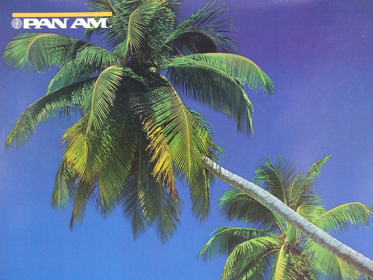 1983 Pan Am Poster, Caribbean, West Indies and Caribbean island resorts, travel wall art decor