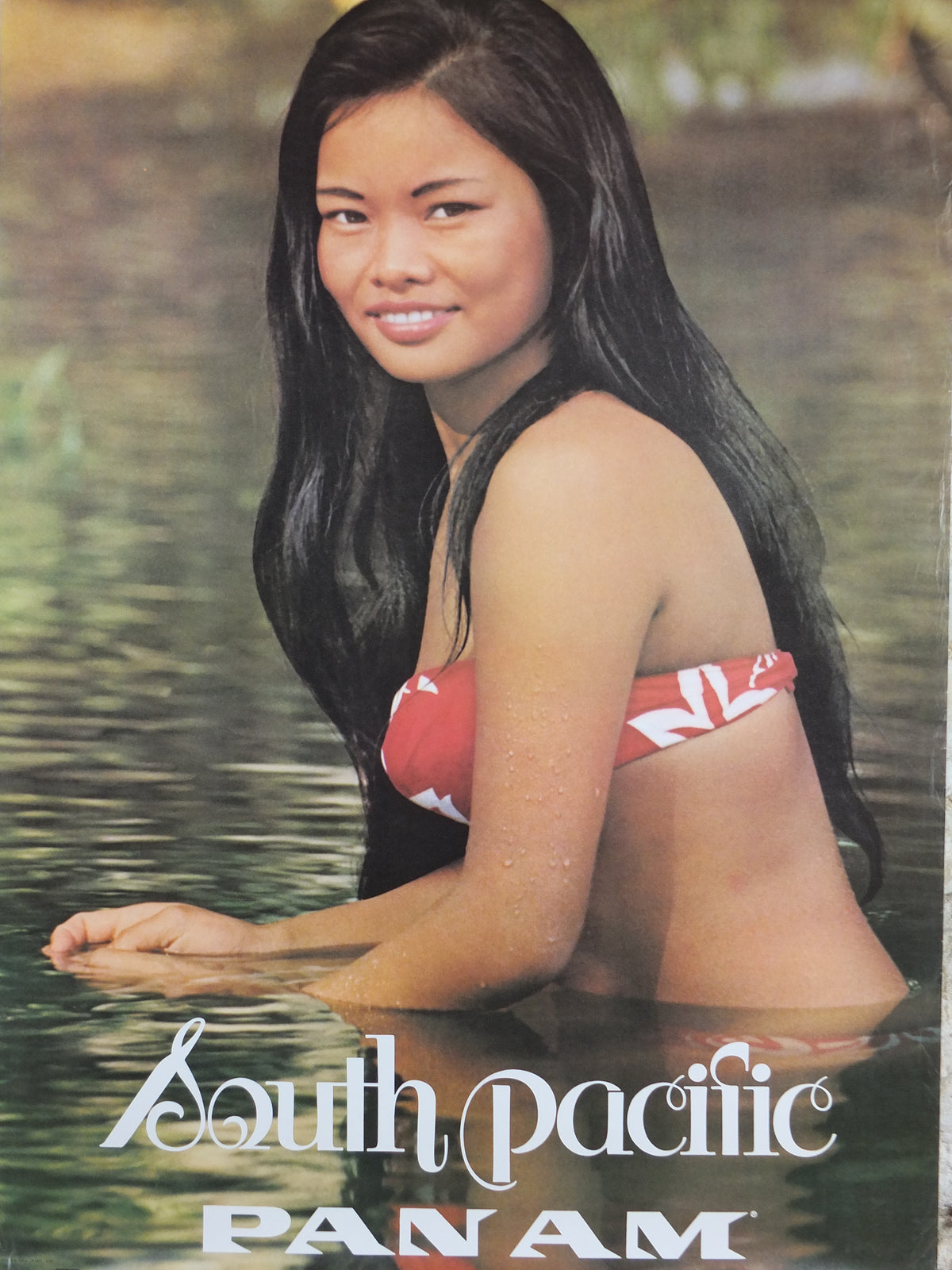 1969 Pan Am Poster, South Pacific, Women of the World, P-187E, travel wall art decor