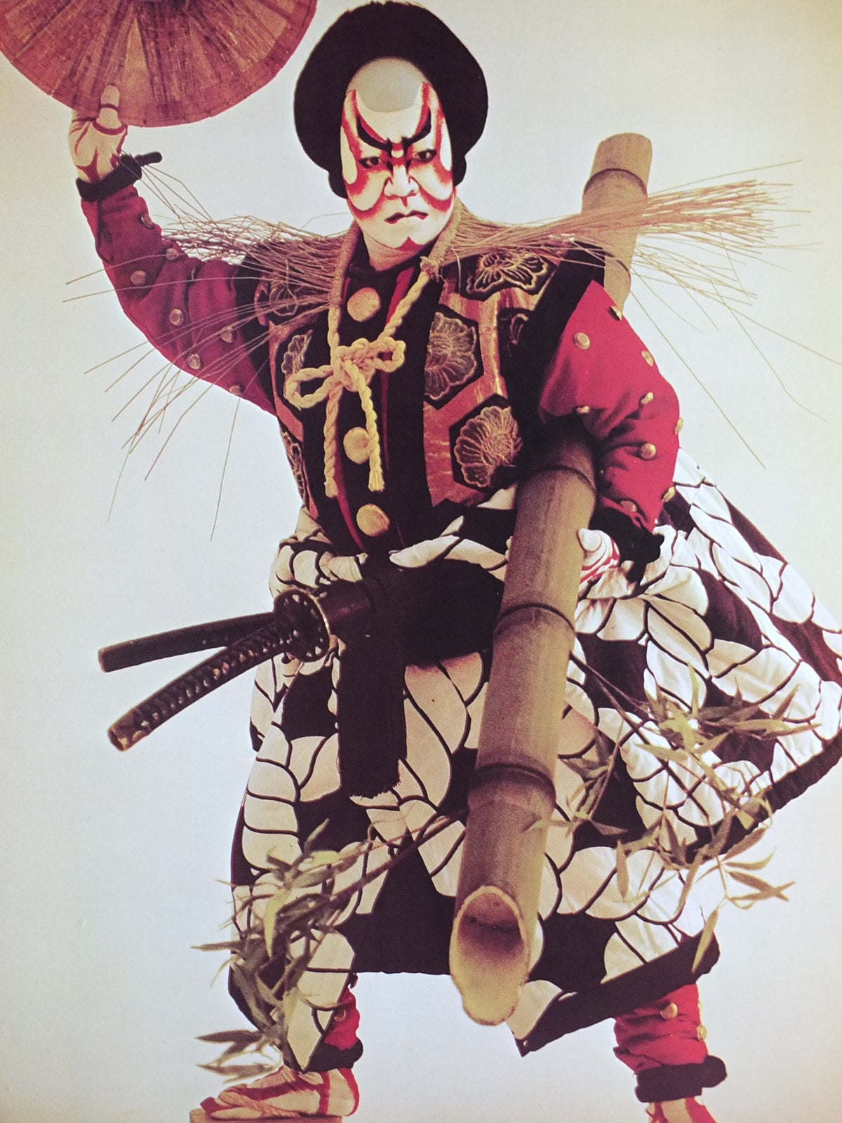 1970 Pan Am Poster, Japan Kabuki Samurai Travel Poster, P282, travel wall art decor