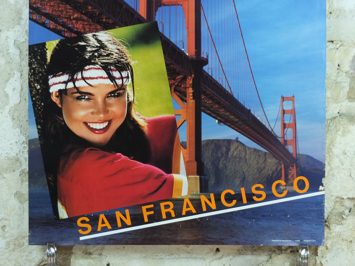 1983 Pan Am Poster, San Francisco, Golden Gate Bridge Travel Poster, Chenault Inc. P‑430, travel wall art decor