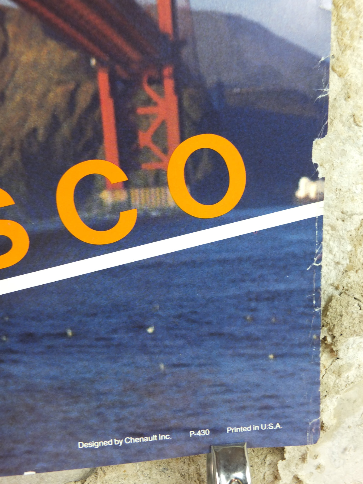 1983 Pan Am Poster, San Francisco, Golden Gate Bridge Travel Poster, Chenault Inc. P‑430, travel wall art decor