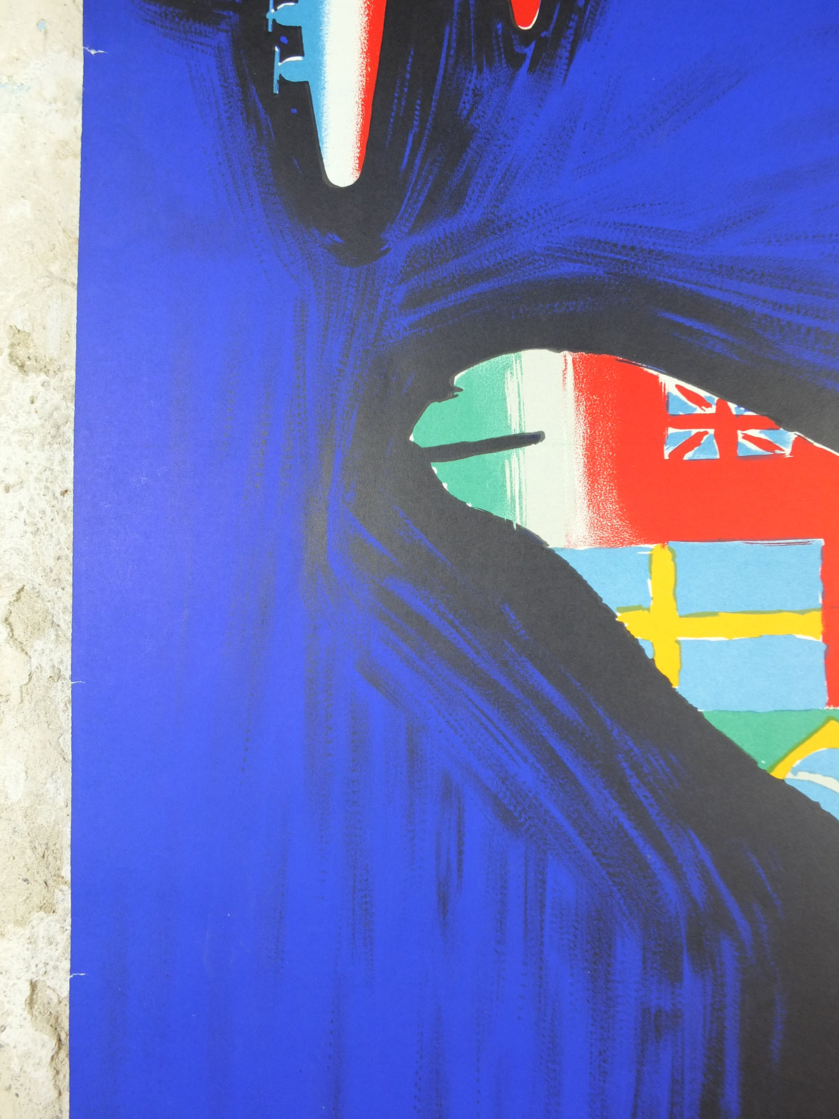 1956 Original Air France Giraffe Poster – Raymond Savignac, German Edition