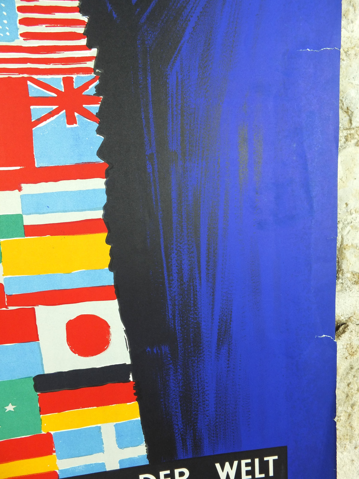 1956 Original Air France Giraffe Poster – Raymond Savignac, German Edition