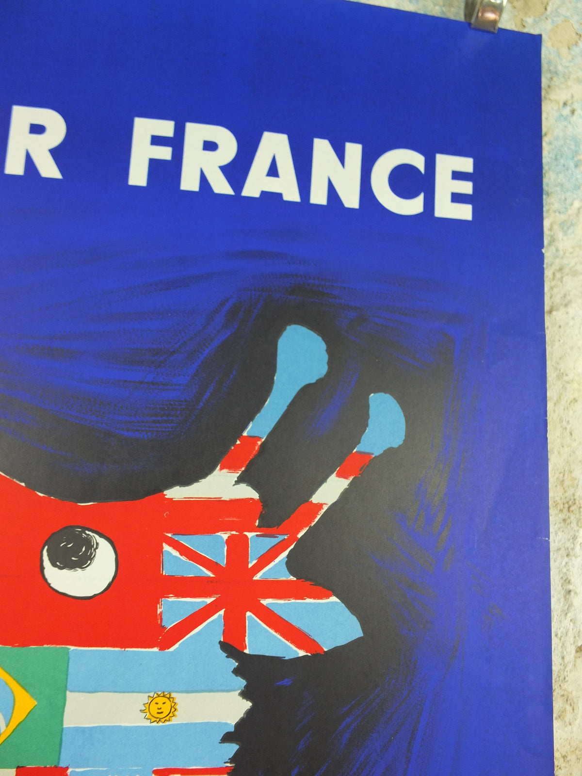 1956 Original Air France Giraffe Poster – Raymond Savignac, German Edition