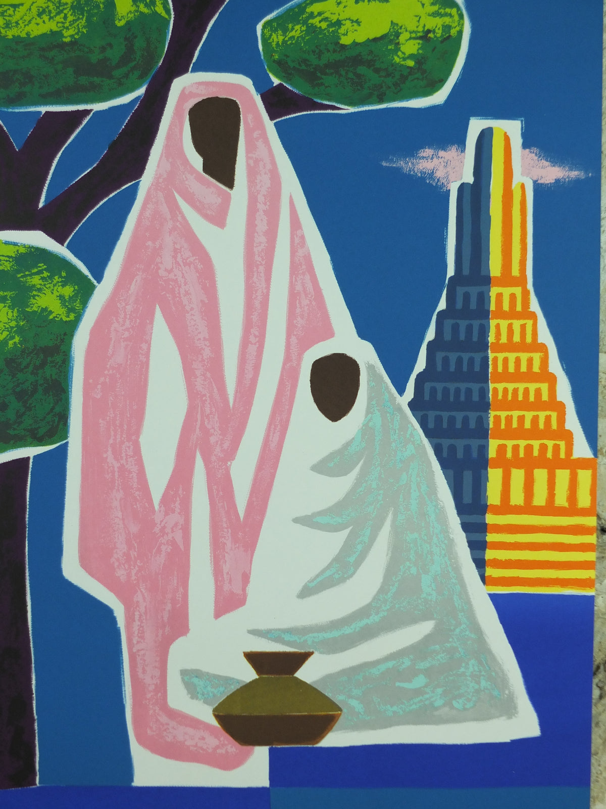 Original 1962 Air France India Travel Poster – Guy Georget Lithograph