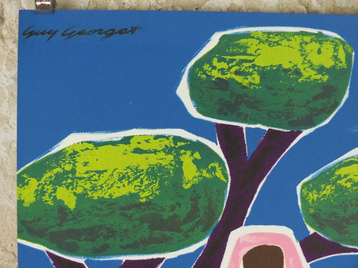Original 1962 Air France India Travel Poster – Guy Georget Lithograph