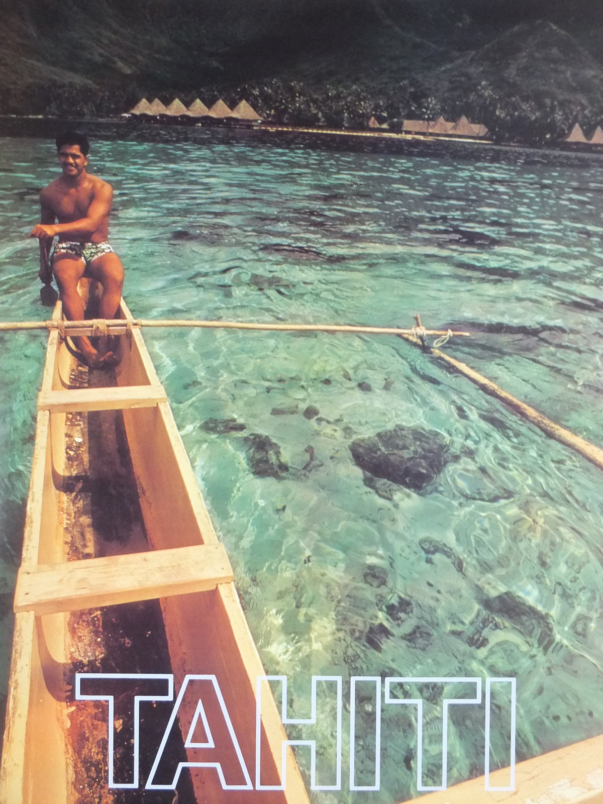 Original 1970 Pan Am Tahiti Travel Poster – Moorea South Pacific