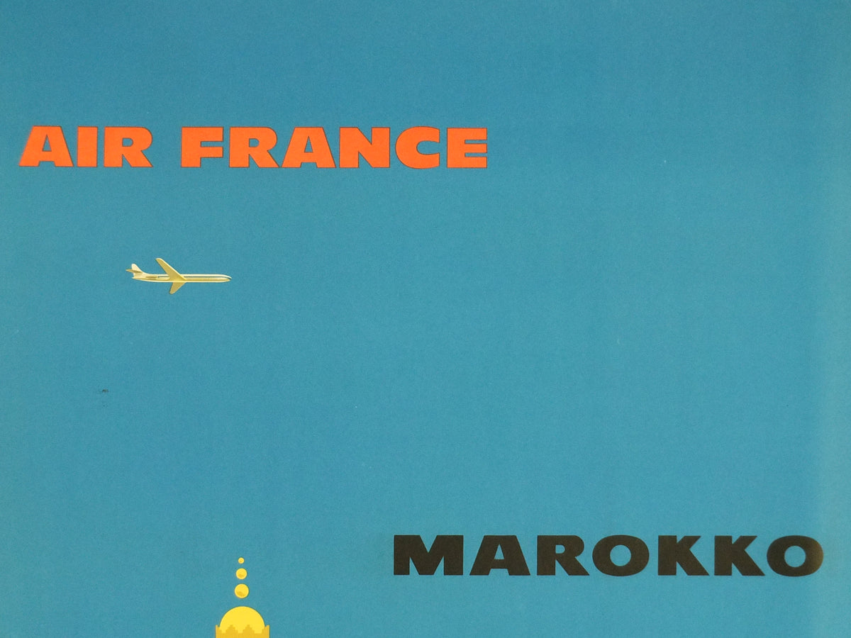 Original 1959 Air France Marokko Morocco Travel Poster by Jean Fortin
