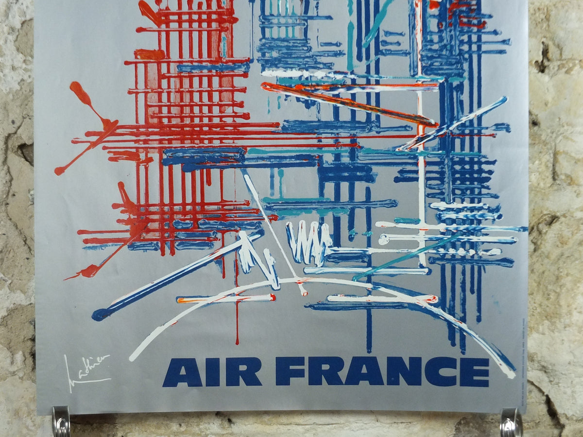 Original 1967 Air France USA Travel Poster by Georges Mathieu – Draeger Paris