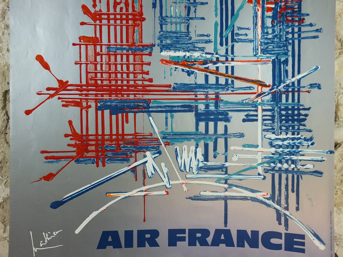 Original 1967 Air France USA Travel Poster by Georges Mathieu – Draeger Paris