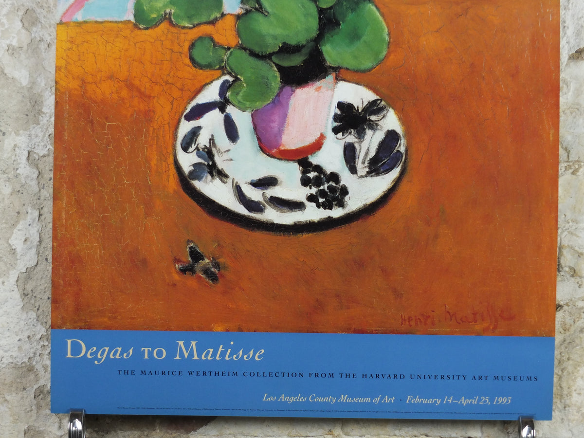 Original 1993 Henri Matisse “Geraniums” LACMA Museum Exhibition Poster
